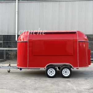 แผงขายอาหารแบบปรับแต่งได้รถเข็นอาหารจานด่วนรถลากกาแฟแฮมเบอร์เกอร์ทอดพิซซ่ารถทาโก้เคลื่อนที่ได้ - Product Image 5