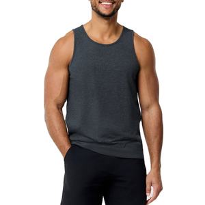 Mens Compression Gym Workout Tank Top Ribbed Cotton Knit Fitness <b>Stringer</b> Sleeveless Sports <b>Vest</b> Custom Logo OEM Casual Summer - Product Image 3