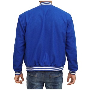 High Quality Royal Blue Wool Blend Chenille Embroidery Baseball Letterman Bomber <b>Jacket</b> Customizable OEM 4XL <b>Winter</b> Collection - Product Image 3