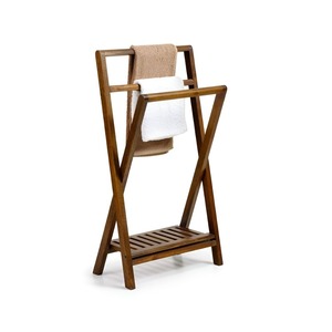 Porte-serviettes de salle de bain moderne en acier durable et imperméable pour un style éco-responsable et une ambiance naturelle dans la salle de bain - Product Image 1