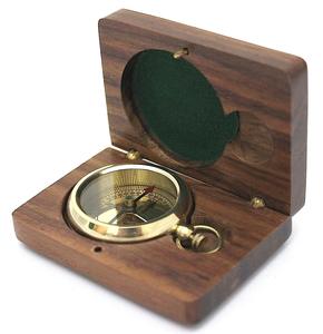 Luxury Solid Brass Hiking Compass with <b>Wooden</b> <b>Box</b> Waterproof Noctilucent Outdoor Navigation <b>Tool</b> - Product Image 5