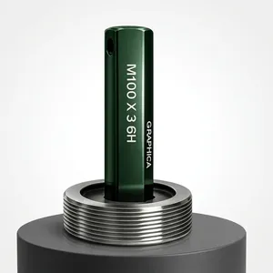 Jauges de calibrage à filetage interne métriques de 0,25 mm à 30 mm M105/M110/M115/M120/M125/M130/M135 Norme ISO GO NOGO, jauge à embout simple - Product Image 1