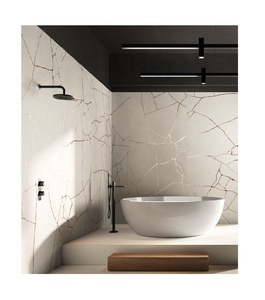 Azulejos de losa con acabado italiano Satuario 80x240 de lujo moderno, azulejos de pared blancos de cuerpo completo esmaltados de porcelana de 15mm para dormitorios, nuevo diseño - Product Image 1