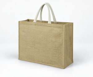 Sac en jute rectangulaire moyen - 43x33.5x15 cm, jute naturelle PP, logo personnalisé, écologique, qualité export directe d'usine, utilisation promotionnelle - Product Image 6