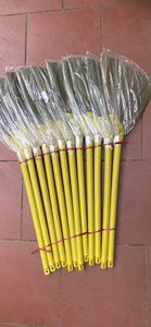 Heavy Duty Natural Vietnam Soft Grass Broom Sweeping <b>Brush</b> with Durable Plastic Coated Handle for Household - Product Image 5