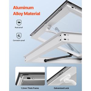 Finestra di Servizio in Lega di Alluminio 36x24 Pollici per Food Truck, Angolo di Apertura 85 Gradi, Marca Awni - Product Image 5