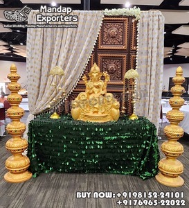 อุปกรณ์ตกแต่งงานแต่งงานแบบ FRP สุดหรู สำหรับงานขึ้นบ้านใหม่ งานแต่งงานแบบดั้งเดิม งานฮัลดี และพิธีแต่งงานภาคใต้ - Product Image 5
