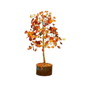 Venta al por Mayor de 300 Piezas de Árboles de Dinero Hechos a Mano con Piedras Preciosas de Ágata Natural, Decoraciones de Estilo Feng Shui, Artesanías de Piedras Semipreciosas para Sanación y Amor - Product Image 1
