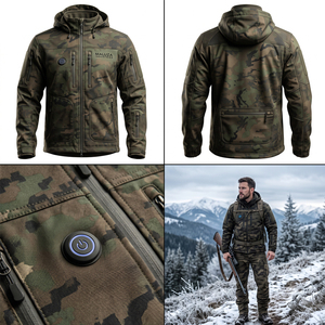 Mens Silent <b>Waterproof</b> Softshell <b>Camo</b> Hunting <b>Jacket</b> OEM Custom Logo Insulated Outdoor Summer Tactical Sports Apparel Nylon - Product Image 2