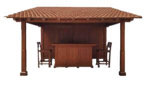 Venta al por mayor de diseño moderno al aire libre de madera maciza de teca Terraza Muebles de Jardín pérgola Gazebo y pabellón de Indonesia para Villa Park - Product Image 2