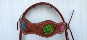 High Quality Horse Bridle Western PU Leather Rope Halter Plus Size Adjustable Anti Slip Snaffle Compression Bridle Power Hint - Product Image 4