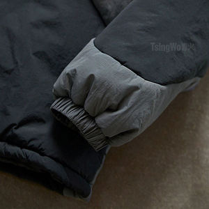 Custom Outdoor Casual Puffer Jacket Stand Collar Color <b>Block</b> Winter Warm Padded Down Jacket Men - Product Image 5