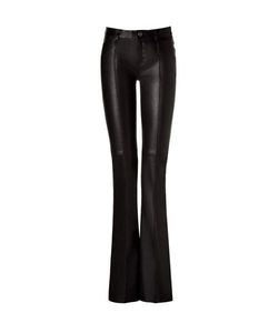 Pantalones de Hombre de Cintura Alta, Negros, con Revestimiento, Corte Acampanado, Cierre de Botones, Estilo Casual, para Otoño - Product Image 4