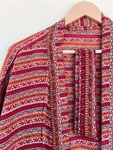 Vintage Silk <b>Kimono</b> Indian Robe Sari <b>Kimono</b> Recycled Silk <b>Kimono</b> - Product Image 6