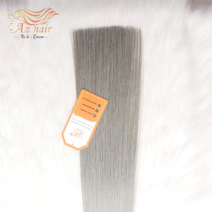 ผมมนุษย์แบบยืดได้ทำจากเส้นด้ายหนาสองชั้นสีเงิน - Product Image 4