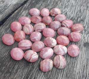 Pierre précieuse naturelle de rhodochrosite ovale cabochon, dos plat, calibrée, pierre en vrac pour la fabrication de bijoux, fournisseur en gros - Product Image 4