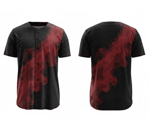 Camiseta de Béisbol Personalizada, Tejido de Malla Transpirable, Uniforme de Equipo con Logotipo y Números Personalizados |   Base de Poliéster Transpirable - Product Image 1