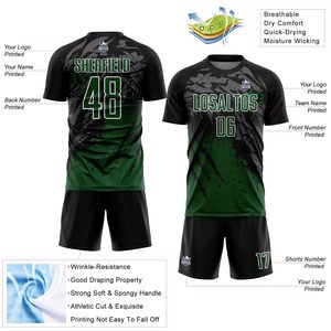 Maillot de football personnalisable pour garçons, nouveau style, sublimation intégrale, séchage rapide, respirant, uniforme d'entraînement pour équipe de football - Product Image 3