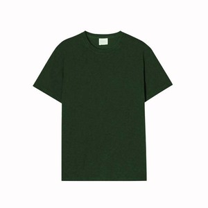 เสื้อยืดคอกลมแขนสั้นผ้าฝ้ายสีพื้นสำหรับผู้ชาย สีเขียว - Product Image 6