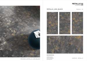 Azulejo Metálico de Porcelana Queen, 600x1200, Formato Grande, Superficie Brillante Premium, para Pared y Suelo, Diseño Interior y Exterior Moderno Plus Elite - Product Image 4