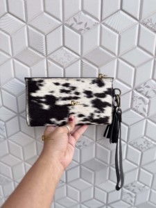 Custom Designer Hand <b>Tooled</b> Carving Leather Wallet Clutch Phone <b>Case</b> Stylish Cowhide Leather Clutch for Women Multi Uses - Product Image 4