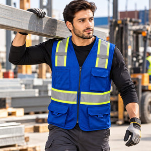 Veste de travail haute visibilité personnalisée pour les travailleurs, veste de sécurité pour la construction et la circulation, veste réfléchissante avec logo et couleur de l'entreprise - Product Image 6