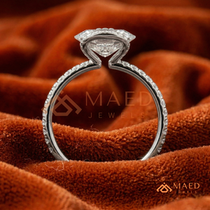 925 Sterling Silver Oval Cut Moissanite Halo Engagement Ring Pave Wedding Band Luxury Bridal Jewelry <b>Gift</b> for Women USA Trending - Product Image 3