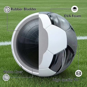 Ballon de football de style Coupe du Monde 2026 pour futsal intérieur/extérieur avec design à faible rebond, taille 5 pour l'entraînement et les matchs - Product Image 2