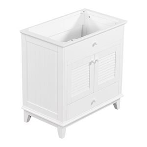 Base de Baño Blanca de 30 Pulgadas sin Lavabo, Mueble de Dos Puertas y un Cajón para Baños Pequeños - Product Image 5