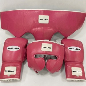 ชุดนวมชกมวย Pro Punching Boxing Gloves ปรับแต่งได้ พร้อมเชือกผูกและแถบตีนตุ๊กแก หนังแท้ สำหรับคิกบ็อกซิ่ง ออกกำลังกาย ฝึกซ้อม MS-MZ-CBS-11 - Product Image 1