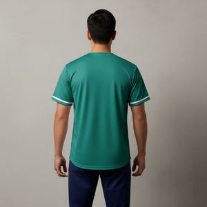 Camiseta de Béisbol OEM Personalizada Sublimada, Transpirable, Antibacteriana, Talla Grande, Correa Ajustable, Impresión de Nombre y Número del Equipo, Manga Corta - Product Image 2