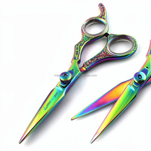 กรรไกรตัดผมหลากสี 6 นิ้ว ลายดอกไม้ - Product Image 1