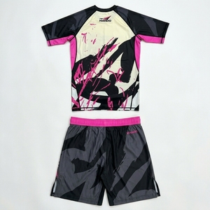 ชุดแรชการ์ด+กางเกงขาสั้นสำหรับผู้ชายแบบใหม่สำหรับการต่อสู้ MMA  แบบสั่งทำพิเศษ  ทรงเข้ารูป แห้งเร็ว ชุดแรชการ์ด UFC สำหรับผู้ชาย  สำหรับกีฬายิวยิตสู - Product Image 5