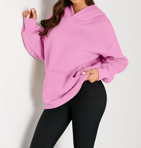 Ropa de invierno para mujer Sudaderas con capucha de gran tamaño Casual Loose Vintage Fleece Pullover Sudaderas Frente personalizado Alta calidad Hecho Pakistán - Product Image 4