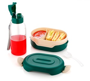 Portable Plastic Bento <b>Box</b> Combined Water Bottle Set Leakproof Food Storage Lunch Container For School Kids Office Work Picnic - Product Image 3