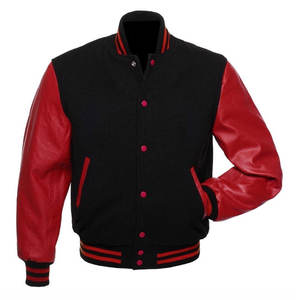 Chaqueta Bomber de Béisbol Varsity Personalizada para Hombre, de Alta Calidad, con Parches Universitarios, para Invierno, de Lana - Product Image 1