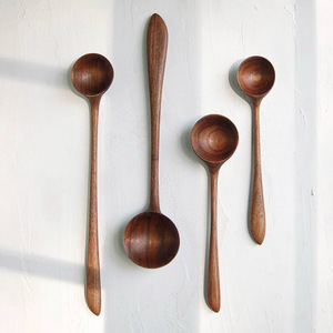 Mini cucharas de madera para té helado, postres, cucharitas pequeñas, suministros al por mayor, juegos de vajilla, producto hecho a mano en Vietnam - Product Image 3