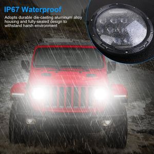 2 Faros Delanteros LED Redondos de 7 Pulgadas y 75 W con Halo DRL de 3800 LM, Luz Alta y Baja para Jeep Wrangler TJ JK CJ H4 H13 Adap - Product Image 6