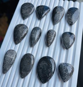 Natural <b>Black</b> Fossil Coral Loose Gemstone High Grade Handmade Gemstone for Decoration and Making Jewellery - Product Image 2