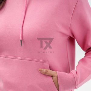 Sudaderas con Capucha para Mujer, Color Rojo, Bolsillo Tipo Canguro, Sudadera Moderna y Elegante para Adultas, Hecha en Pakistán - Product Image 3