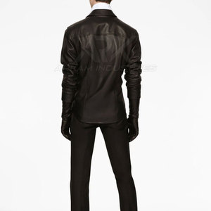 Camisa de Cuero Estilo Vaquero, Ajuste Cómodo, Cuero Suave de Primera Calidad, Sensación Ligera, Estilo para Uso Diario - Product Image 3
