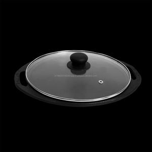 Quality 11-inch Indian Dosa <b>Roti</b> Pizza <b>Pan</b> With Double Handle Glass Lid Trending Online in India at Best Price Induction Bottoms - Product Image 2