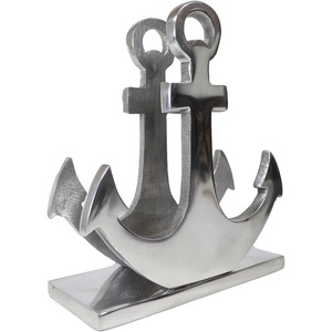 Nautical Anchor Napkin Holder for <b>Table</b> Silver Cast Metal Coastal Tissue Stand Premium Maritime Decorative Serviette <b>Caddy</b> for - Product Image 1