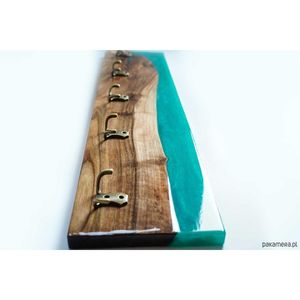 Contemporary Wooden Wall <b>Hook</b> Rack Resin Craft Modern Entryway Organizer Decorative Hallway Storage 4-<b>Hook</b> Cute Design Clothing - Product Image 3