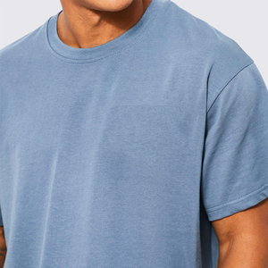 OEM High Quality Men Heavyweight Printed Blank Jersey <b>Boxy</b> <b>T</b>-<b>Shirts</b> Breathable Eco-Friendly Slightly Drop Shoulder O-Neck Short - Product Image 6