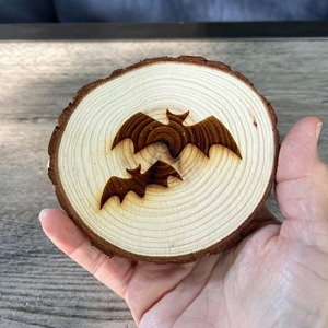 Spooky Halloween Wooden <b>Drink</b> <b>Coasters</b> Suitable For Party Decor Table Protection And Fun Festive Gift Set Handcrafted From India - Product Image 4