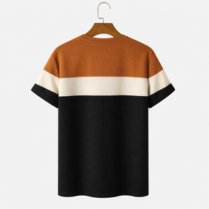 Camiseta de Manga Corta para Hombre, 100% Algodón, Transpirable, Cuello Redondo, Corte Regular, Diseño Sólido, Venta al Por Mayor - Product Image 2