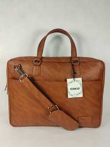 Brown Genuine Leather Laptop Briefcase Large Capacity Waterproof <b>Computer</b> <b>Bag</b> Adjustable Strap Business Travel Office - Product Image 1
