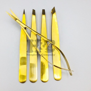 Pinces à épiler de haute qualité, ensemble de pinces à épiler professionnelles, pointe incurvée et pointue, acier inoxydable, ciseaux à ressort, mini-pinces à épiler - Product Image 1