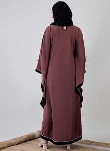 Best Selling Beautiful Dubai Women Abaya Traditional Islamic Muslim Clothing & <b>Accessories</b> <b>Floor</b> Length Long Sleeves Front Open - Product Image 6